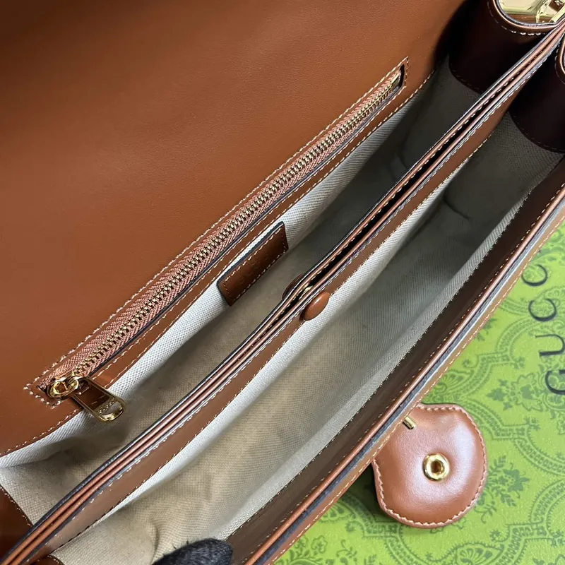 Gucci 724529 GG Matelassé Malá Taška Hnědá