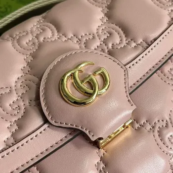 Gucci 724529 GG Matelassé Malá Taška Růžová