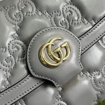Gucci 724529 GG Matelassé Malá Taška Světle šedá