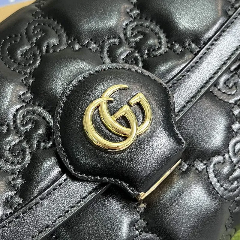 Gucci 724529 GG Matelassé Malá Taška Černá
