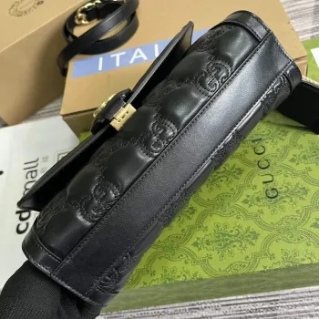 Gucci 724529 GG Matelassé Malá Taška Černá
