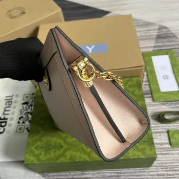 Gucci 503877 Ophidia malá ramenní taška s Double G Světle růžová