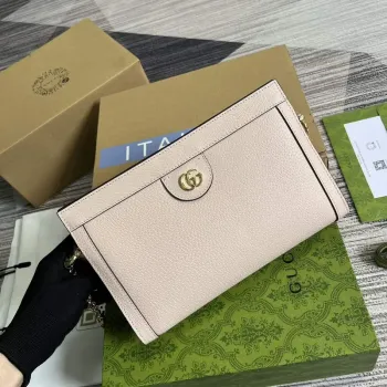 Gucci 503877 Ophidia malá ramenní taška s Double G Světle růžová