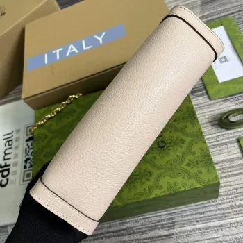 Gucci 503877 Ophidia malá ramenní taška s Double G Světle růžová