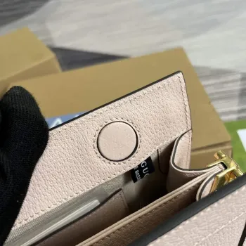 Gucci 503877 Ophidia malá ramenní taška s Double G Světle růžová