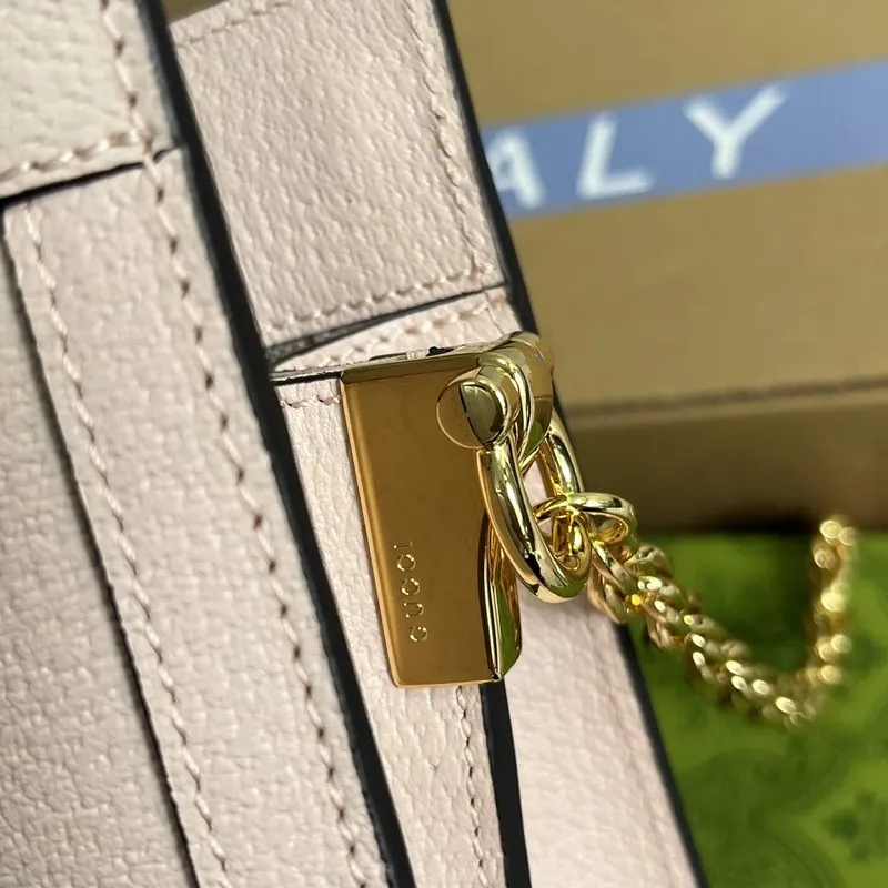 Gucci 503877 Ophidia malá ramenní taška s Double G Světle růžová