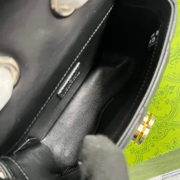 Gucci 741457 Gucci Deco mini ramenní taška Černá