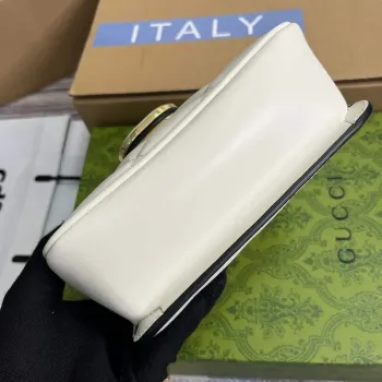 Gucci 741457 Gucci Deco mini ramenní taška Bílá