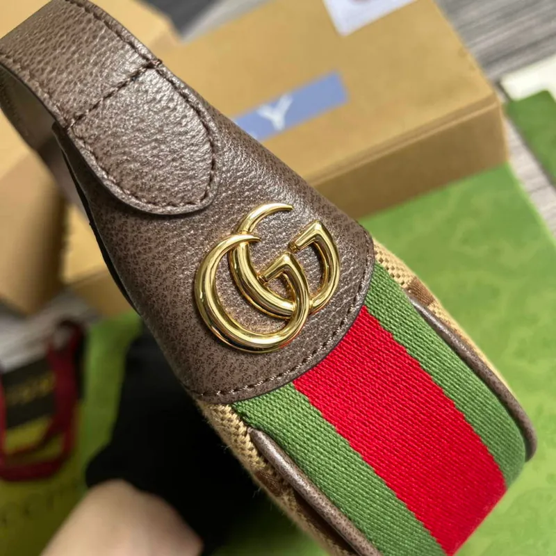 Gucci 658551 Ophidia Jumbo GG Mini Taška Hnědá