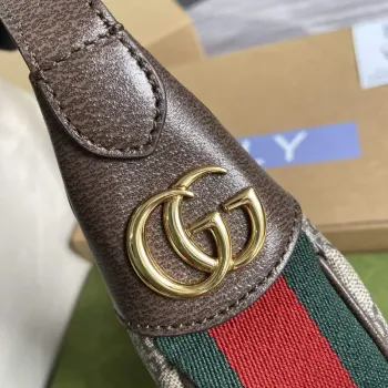 Gucci 658551 Ophidia GG Mini Taška Hnědá