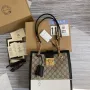 Gucci 498156 Padlock GG Malá Ramenní Taška Černá