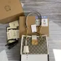 Gucci 498156 Padlock GG Malá Kapsička na Rameno Bílá