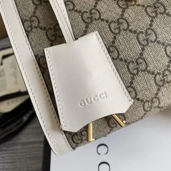 Gucci 498156 Padlock GG Malá Kapsička na Rameno Bílá
