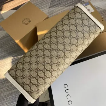 Gucci 479197 Padlock Střední GG Kabelka přes rameno Bílá