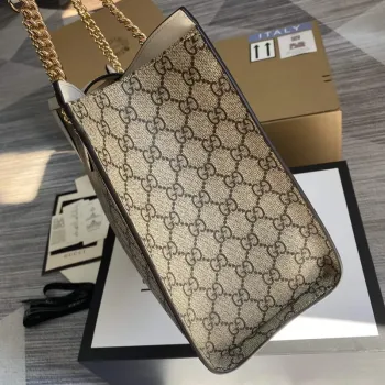 Gucci 479197 Padlock Střední GG Kabelka přes rameno Bílá