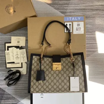 Gucci 479197 Padlock Střední GG Kabelka přes rameno Černá