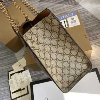 Gucci 479197 Padlock Střední GG Kabelka přes rameno Hnědá