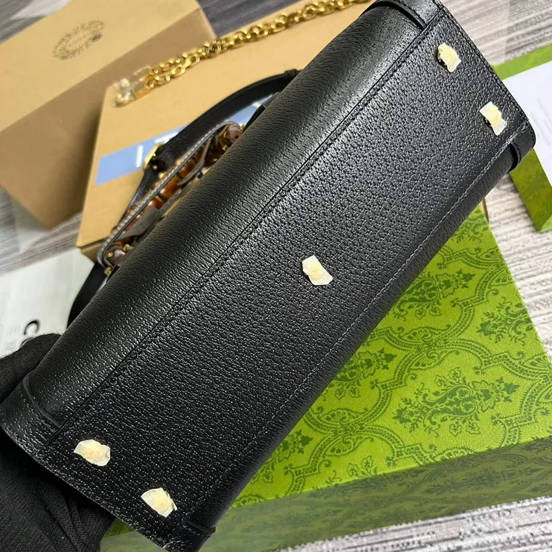 Gucci 735153 Gucci Diana Malá Kabelka přes Rameno Černá