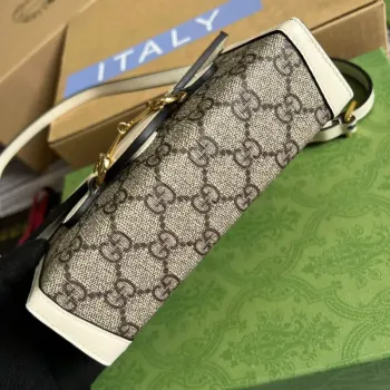 Gucci 699296 Gucci Horsebit 1955 mini taška Bílá