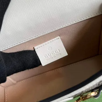 Gucci 699296 Gucci Horsebit 1955 mini taška Bílá