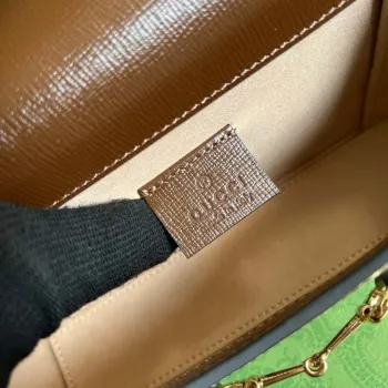 Gucci 699296 Gucci Horsebit 1955 mini taška Hnědá