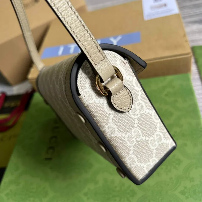 Gucci 699296 Gucci Horsebit 1955 mini taška Ovesná