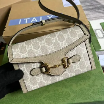 Gucci 699296 Gucci Horsebit 1955 mini taška Ovesná