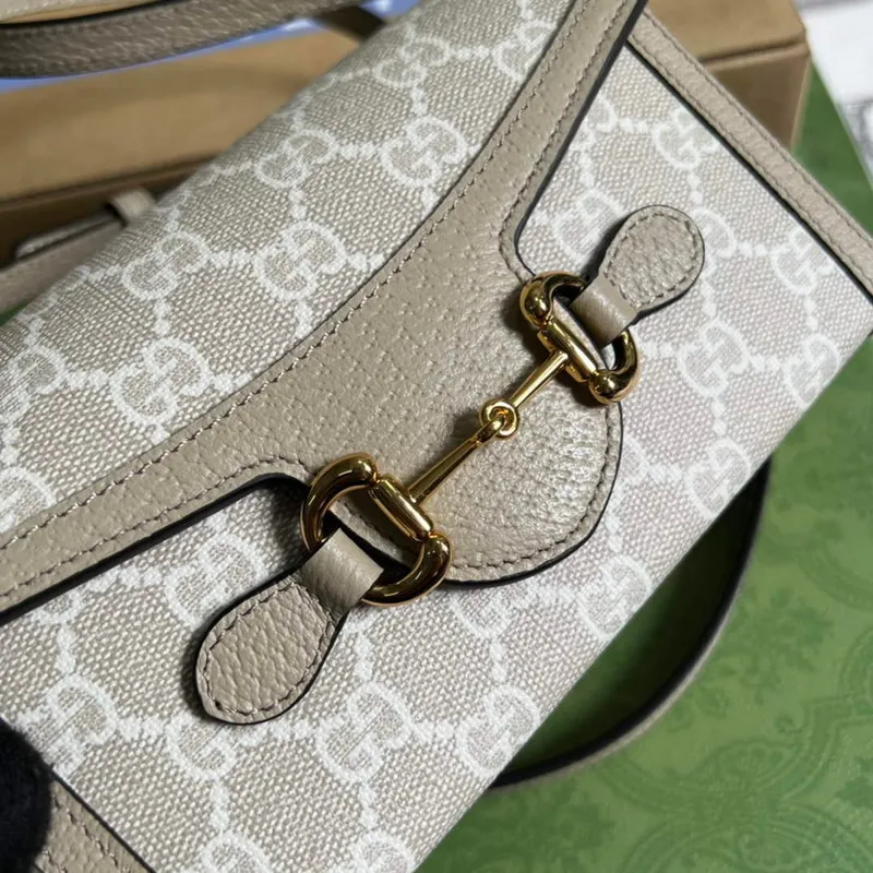 Gucci 699296 Gucci Horsebit 1955 mini taška Ovesná