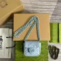 Gucci 739599 GG Marmont Pásková taška Světle modrá