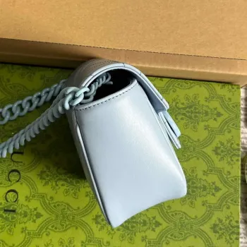 Gucci 739599 GG Marmont Pásková taška Světle modrá