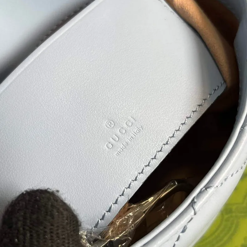 Gucci 739599 GG Marmont Pásková taška Světle modrá