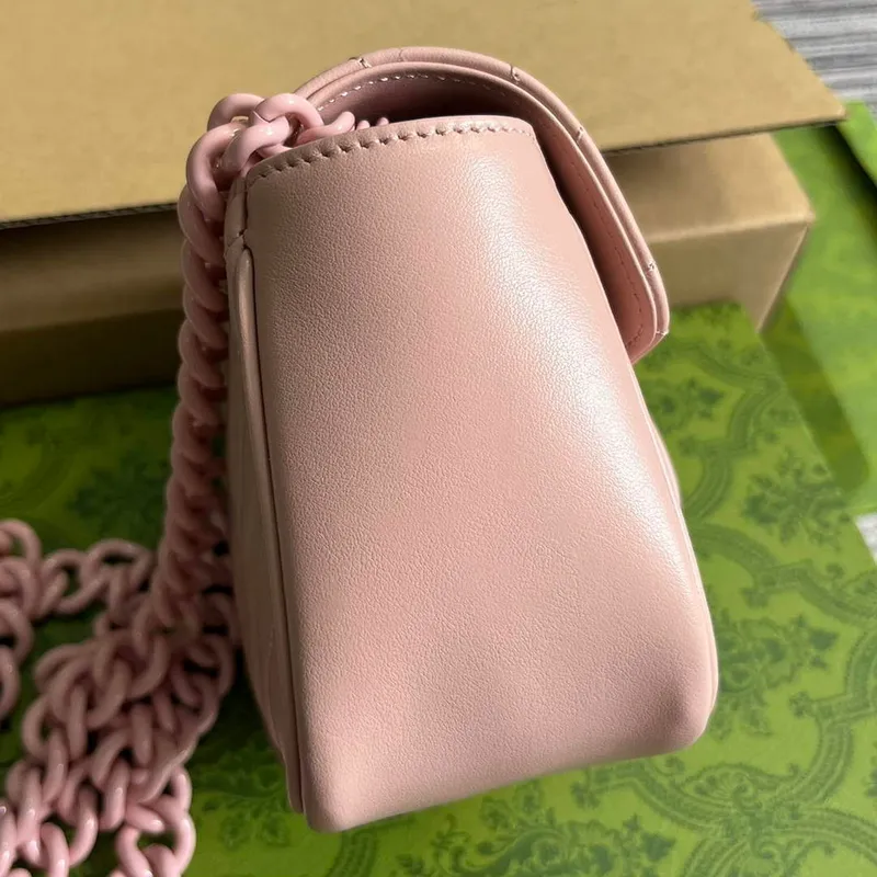 Gucci 739599 GG Marmont Pásková taška Světle růžová