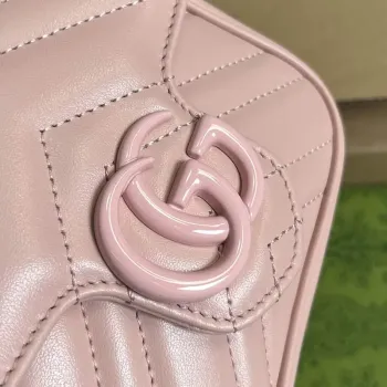 Gucci 739599 GG Marmont Pásková taška Světle růžová