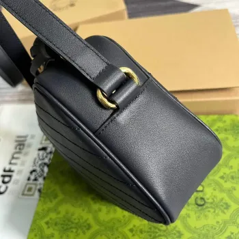 Gucci 742360 Gucci Blondie Malá Kabelka přes Rameno Tmavě Modrá