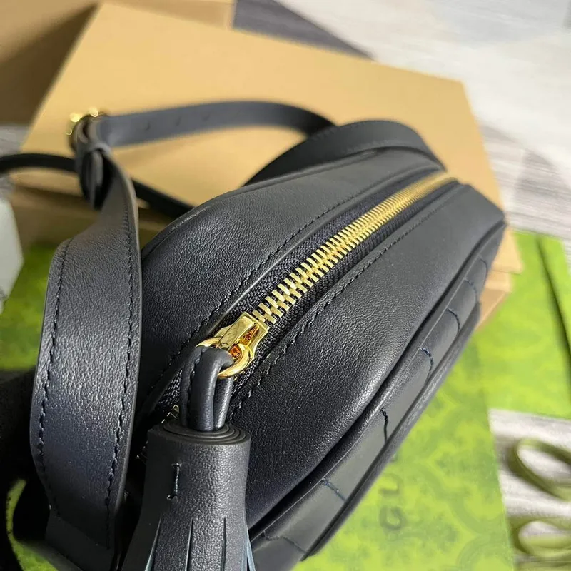 Gucci 742360 Gucci Blondie Malá Kabelka přes Rameno Tmavě Modrá