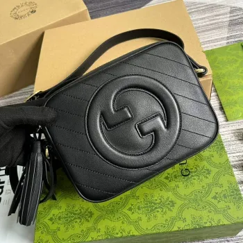 Gucci 742360 Gucci Blondie Malá Kabelka přes Rameno Černá