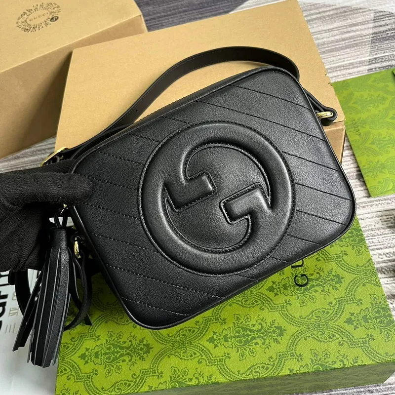 Gucci 742360 Gucci Blondie Malá Kabelka přes Rameno Černá