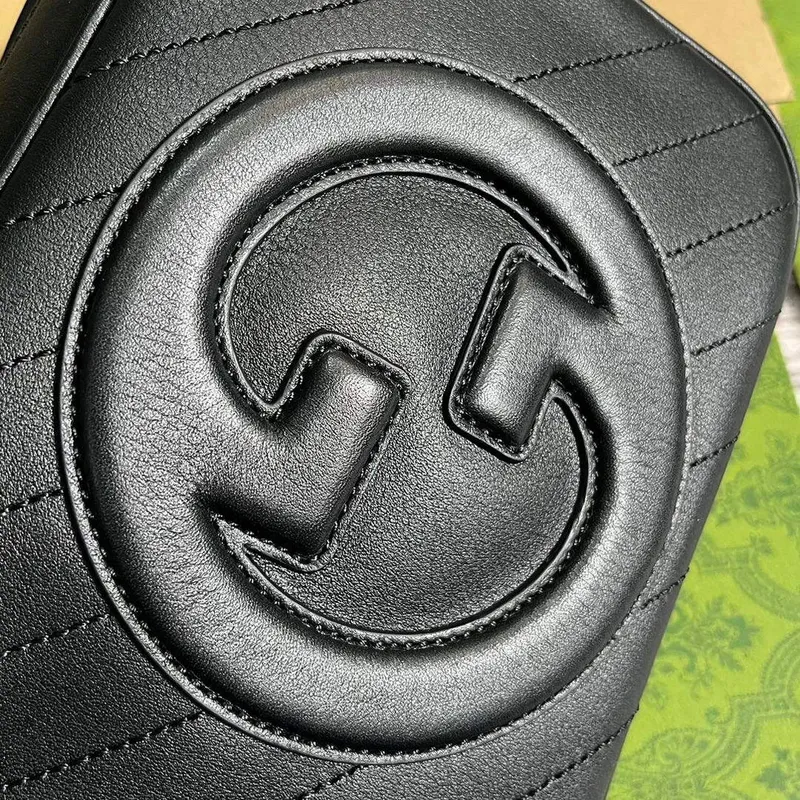 Gucci 742360 Gucci Blondie Malá Kabelka přes Rameno Černá