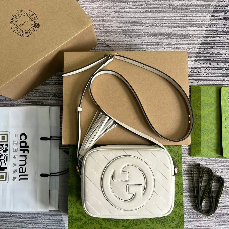 Gucci 742360 Gucci Blondie Malá Kabelka přes Rameno Bílá