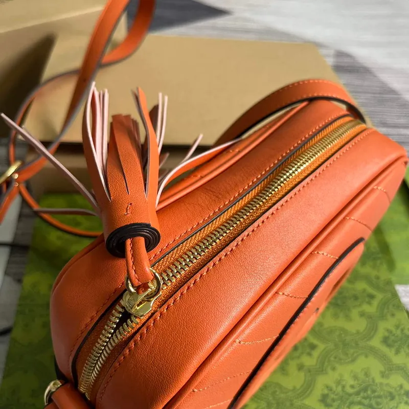 Gucci 742360 Gucci Blondie Malá Kabelka Přes Rameno Oranžová