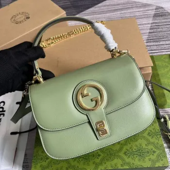 Gucci 735101 Gucci Blondie Taška s horním uchopem Světle zelená