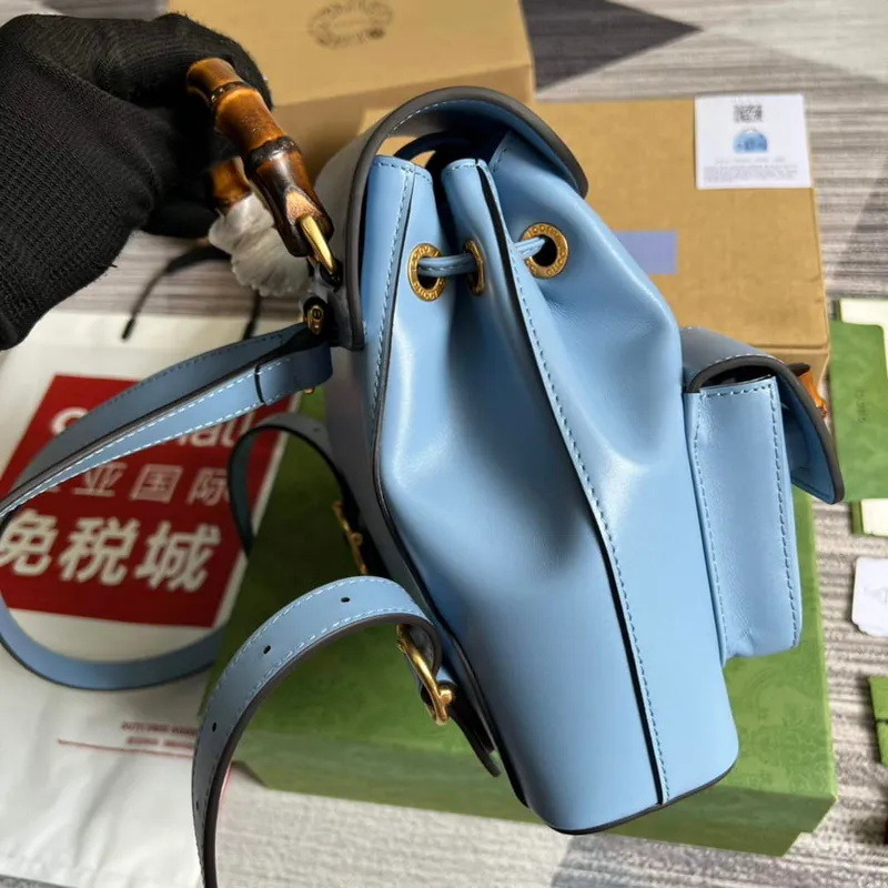 Gucci 702101 Bamboo batoh Modrý