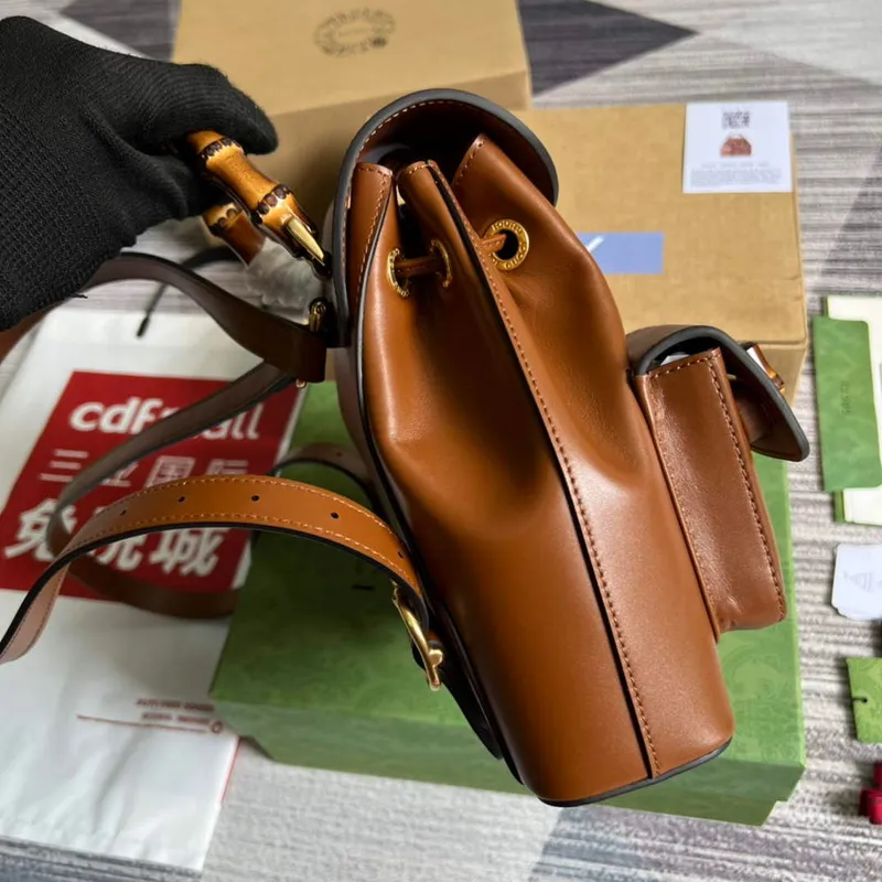 Gucci 702101 Bamboo batoh Hnědý