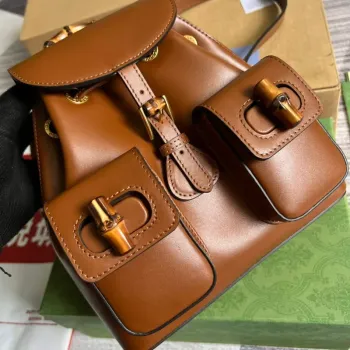 Gucci 702101 Bamboo batoh Hnědý