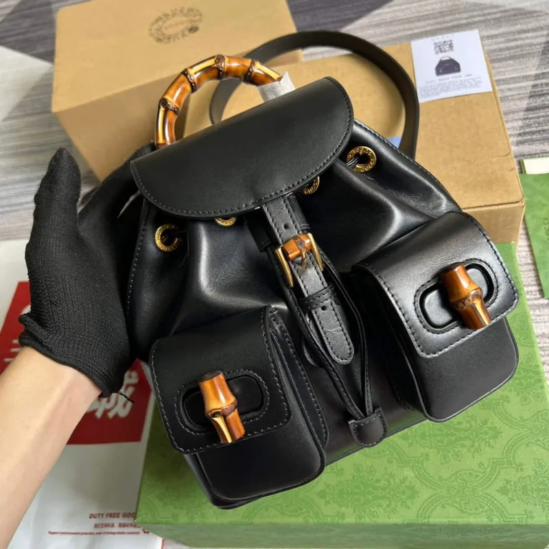 Gucci 702101 Bamboo batoh Černý