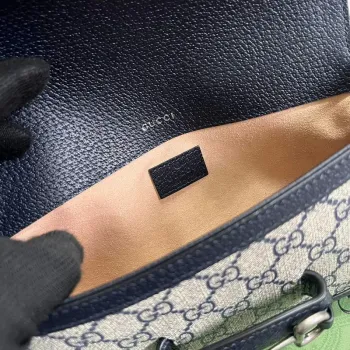 Gucci 735178 Gucci Horsebit 1955 malá kabelka přes rameno námořnická modrá