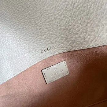 Gucci 735178 Gucci Horsebit 1955 malá kabelka přes rameno Bílá