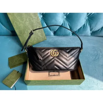 Gucci 739166 GG Marmont ramenní taška Černá
