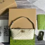 Gucci 739166 GG Marmont ramenní taška Bílá