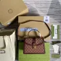 Gucci 651055 Ophidia GG malá kabelka s horním uchopem vínově červená